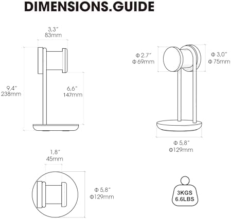 Fenge Headphone Stand for Desk, Headset Stand with Storage Base - Image 5
