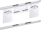 Henoyso 2 Pcs Restaurant Ticket Holder 16/18/24/28/30/32/40/44" Slide Check Rack Receipt Holder Aluminum Silver Order Ticket Rack for Commercial Kitchen Office Cafes Pubs Bar(40 Inch,Pen Slot) by Henoyso