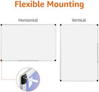 Amazon Basics Magnetic Dry Erase Whiteboard, 36"W x 24"H, Aluminum Frame, Silver/White, Easy to Install and Clean - Image 3