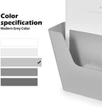 YOHOM Adhesive File Holder Plastic Document Folder Door No Drilling Mount Mail Magazine Organizer A4 Filing Envelopes Folder, Office Wall Mount Single Pocket (GREY, 5 PCS) - Image 3