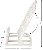 JOGREFUL Cast Iron Cookbook Stand, Kitchen Recipe Holder Scrollwork White - Image 4