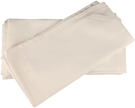 DG Collections 100% Cotton Flour Sack Towels – 12 Pack, 27x27 Inches, Natural, Lint-Free, Pre-Washed, Hemmed Edges – Reusable Kitchen Towels for Cleaning, Embroidery, Printing & Crafts - Natural - Image 5