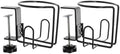 NOLITOY Desk Cup Holder Clamp on Mount with Anti Spill Design, 2-in-1 Under Desk Headphone Hanger and Coffee Mug Stand, Iron Material with Space-Saving Vertical Structure, Secure Clamp by NOLITOY