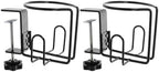 NOLITOY Desk Cup Holder Clamp on Mount with Anti Spill Design, 2-in-1 Under Desk Headphone Hanger and Coffee Mug Stand, Iron Material with Space-Saving Vertical Structure, Secure Clamp by NOLITOY