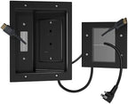 FORGING MOUNT in-Wall Cable Management Kit with Recessed Power Outlet Box,Cord Hider for Wall Mounted TV,Brush Plate,9.3ft Cord,–Easy,Safe Management for Organized TV and Home Theater Setups-Black by FORGINGMOUNT