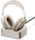 Headphone Charging Station for AirPods Max 1 & 2 - Magnetic Charger Dock with Lightning & USB-C Connectors, LED Indicator, Easy Drop-in Charging (Starlight) by vawvva