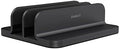 JOKItech Dual Aluminum Vertical Laptop Stand Organizer, Sturdy Notebook Computer Holder Stand Compatible with New Liquid Retina XDR Apple MacBook Air/Pro/Neo, Mac mini & iPad Pro - Black by Jokitech