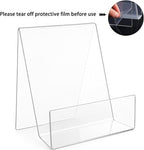 Large Acrylic Book Stand for Display - 10 Pack Heavy Duty Clear Easel Holder for Textbooks, Cookbooks & Art - 8x8x4 Inch Sturdy Tabletop Stand for Heavy Books, Vinyl Records & Wedding Guest Books - Image 5