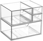 4-piece Acrylic Desktop Drawer Organizer Set (3 Sizes) by WUHUME