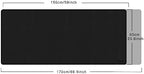 Mydours Extra Large 59" x 24" PU Leather Desk Pad,Gaming Mouse Pad, Black - Image 3