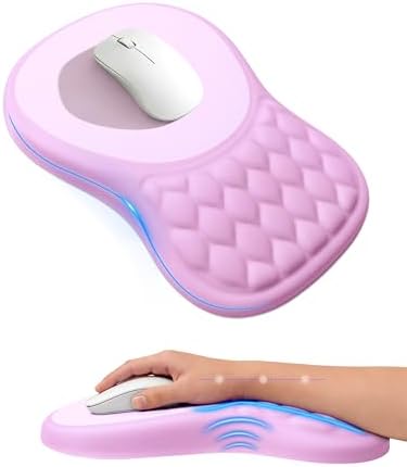 Ergonomic Mouse Pad with Sloped Memory Foam Wrist Rest by PVIPCZ