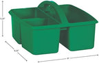 Teacher Created Resources Green Portable Plastic Storage Caddy 6-Pack for Classrooms, Kids Room, and Office Organization, 3 Compartment - Image 3