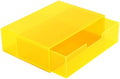 Gelite Acrylic Desk Organizer with Drawer for Makeup Vanity Stackable Desktop Storage Box for Office Supplies, 13.8 x 9.8 x 3.9’’, Neon Yellow by Gelite