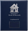 The Homeowner's Book of Records, Large Hardcover Home Management Binder for Real Estate Agent Closing Gift, 11.4 x 10.6 Inch Navy Blue Organize Household Receipts & Repair Maintenance Log Book by Unknown