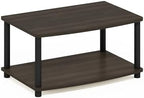 Furinno Turn-N-Tube 2-Tier Printer Table with Storage, Under Desk Printer Stand, Toolless Assembly, for CPU, Work Supplies, Home Office, Dark Brown - Image 6