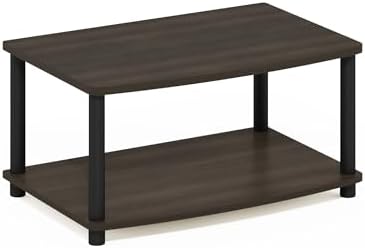 Furinno Turn-N-Tube 2-Tier Printer Table with Storage, Under Desk Printer Stand, Toolless Assembly, for CPU, Work Supplies, Home Office, Dark Brown - Image 6