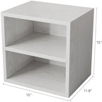 FUSUNBAO Magic DIY Cube Storage Organizer Stackable Cubes for Home Books Clothes Toy -Modular Cubby Storage System-Office Cubical-Bookcase Closet (Pure White-Washed, 1 Layer Cube) - Image 3