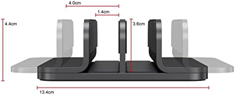 JOKItech Dual Aluminum Vertical Laptop Stand Organizer, Sturdy Notebook Computer Holder Stand Compatible with New Liquid Retina XDR Apple MacBook Air/Pro/Neo, Mac mini & iPad Pro - Black - Image 2