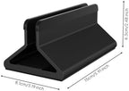 Vertical Stand with Adjustable Width Compact Vertical Laptop Stand Lightweight Desktop Laptop Holder for Home Office, Black - Image 7