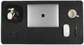 LEATHER VILLAGE Real Leather Desk Pad 3mm Thick Double Layer Desk Mat Black. by LeatherVillage