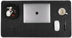 LEATHER VILLAGE Real Leather Desk Pad 3mm Thick Double Layer Desk Mat Black. by LeatherVillage