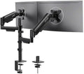 ErGear Dual Monitor Stand, Stacked Monitor Mount for 13-33″ Screens, Up to 19.8 lbs/Arm, Enhanced Stability with Integrated C-Clamp, Upgraded Cable Management, VESA 75x75/100x100mm, Home Office Gaming by ErGear