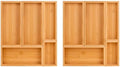 bamboo drawer organizer Set,expandable drawer dividers,wooden storage organizers,drawer organizers for kitchen, bathroom,flatware,Tea Bag Organizer (2 X 5PCS Natural) by Teicui