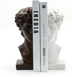Lukitas David Bookends Heavy Duty, Half-and-Half Book Ends, BN/WH 9.5'' by Lukitas