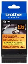 Brother HSe661E 31mm Heat Shrink Tube Black Yellow 3:1 by Brother