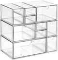 WUHUME10-Piece Set Of Acrylic Stackable Desktop Storage Boxes In 4 Sizes by WUHUME