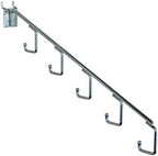 Azar Displays 700860 Five-Station Waterfall Faceout Hook, Chrome (10 Pack) - Image 2