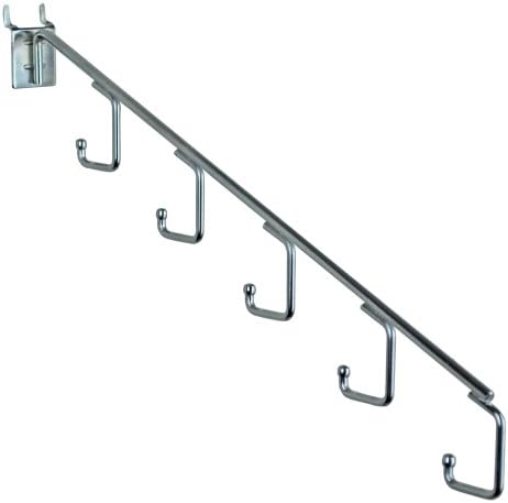 Azar Displays 700860 Five-Station Waterfall Faceout Hook, Chrome (10 Pack) - Image 2