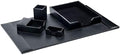 DACASSO Black Bonded Leather 5-Piece Desk Set by Dacasso