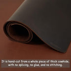 Desk Pad-Premium Full Grain Genuine Leather-Handmade with Cowhide Crazy Horse Leather-31.5x15.8in (Vintage Black) - Image 3