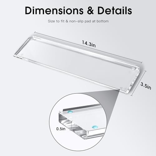 Clear Acrylic Keyboard Wrist Rest,Mechanical Keyboards Ergonomic Palm Rest - Image 5