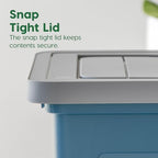IRIS USA Storage Bins with Lids, WeatherPro Wheeled 106 Qt, Plastic, 3 Pack - Image 6
