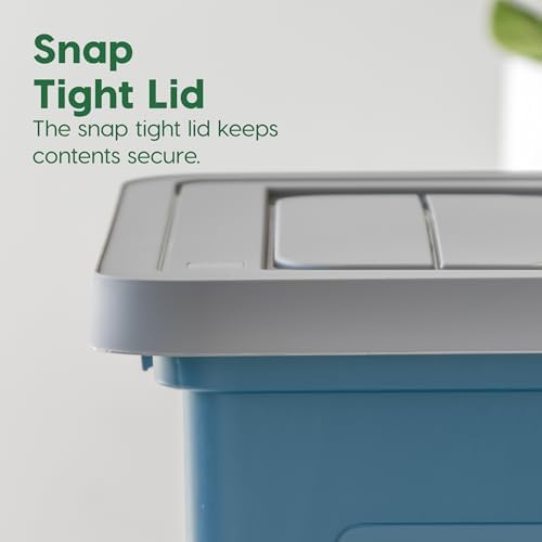IRIS USA Storage Bins with Lids, WeatherPro Wheeled 106 Qt, Plastic, 3 Pack - Image 6