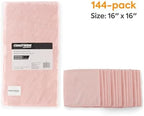 COASTWIDE Professional Microfiber Cloths, 16x16 Inch, Pink, 144/Pack - Image 2
