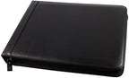 2Fold Zippered Business Checkbook Binder - 7 Ring Binder for Business Checks with Built-in Organizer and Card Case - PU Leather Portfolio for up to 600 3-Up Checks (Black) - Image 7