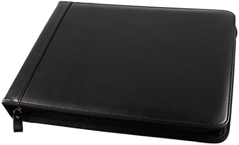 2Fold Zippered Business Checkbook Binder - 7 Ring Binder for Business Checks with Built-in Organizer and Card Case - PU Leather Portfolio for up to 600 3-Up Checks (Black) - Image 7