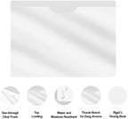 White Plastic Folders with Closed Sides, Doctor Stuff, Letter Size, Clear Front Top Loading Job Jacket, Documents Holder for Office, High School and Medical Files, Pack of 50 - Image 4