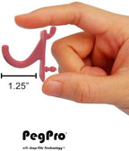 PegPro® J Hooks Kit for Standard “Wood Fiber” pegboard – Durable Plastic Pegboard Hooks - for Garage, Kitchen, Craft Room, and More (J Hook - 24 Pack, Red) - Image 5