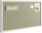 Fluxynara Framed Felt Bulletin Board, 35.4" x 23.6", Sage by FLUXYNARA
