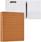 Standard View 3 Ring Binder, Orange Black Polka Dot Durable Flexible Portable Waterproof Hardcover 1.5 Inch D Rings 500-Sheet Capacity Organizer 1PC by Unknown