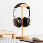 Headphone Stand/Desktop Headset Holder–Crafted from Solid Wood and Aluminum Alloy,supports up to 10kg,suitable for Recording Studios and Various Desktop Setups(Gold) - Image 7