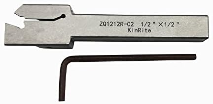 1/2" 3/8" Indexable Lathe Grooving Parting Holder with 10 Pieces GTN- SP200 Heavy Duty Nickel Plated ZQ1212R02 Right -Hand Cut Off Tool Carbide Inserts (1/2" ZQ1212R02 with 10pcs Inserts) - Image 6