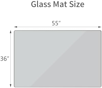 [Tempered Glass] 36" x 55" Glass Office Chair Mat for Carpet - Image 6