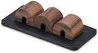 OAKYWOOD Magnetic Cable Holder – Charging Cable Clips – Desk Cord Organizer – 9.6x4.8x2.2 cm – Walnut Holder with Black Base - Image 2