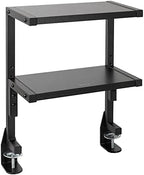 VIVO Black Clamp-on 13 inch 2-Tier Desk Shelf, STAND-SHELF2C by VIVO