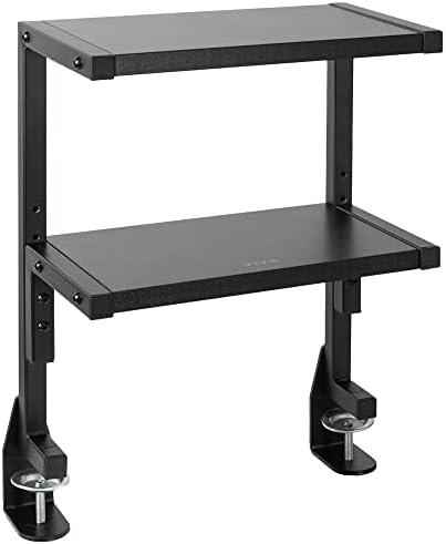 VIVO Black Clamp-on 13 inch 2-Tier Desk Shelf, STAND-SHELF2C by VIVO